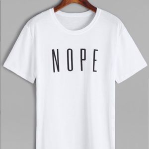 NWOT White Letter print T-shirt